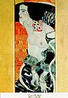 Gustav Klimt Canvas Paintings - Judith II (gold foil)